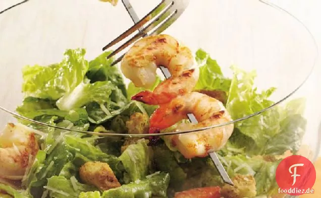 Gegrillter Garnelen-Caesar-Salat