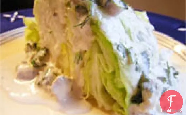 Abendessen heute Abend: Blue Smoke ' s Iceberg Wedges mit Roquefort-Dressing
