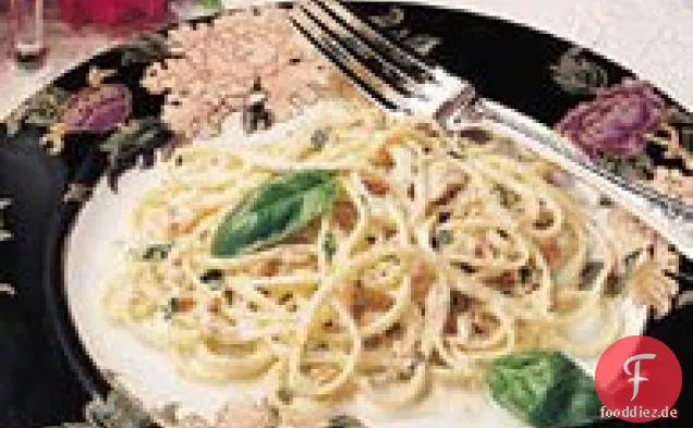 Kräuterbutter-Muschel-Linguine