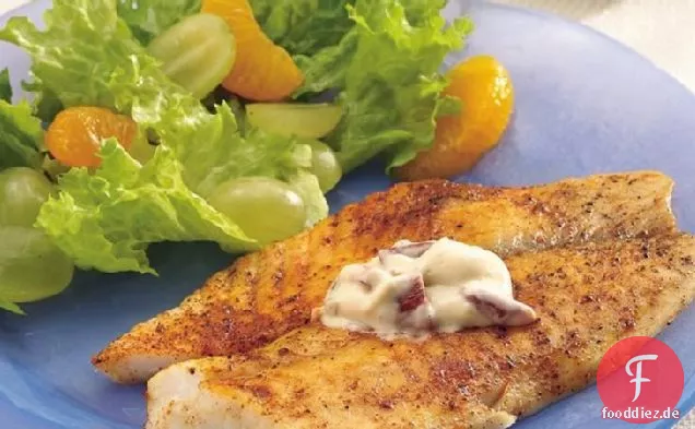 Fischfilets mit gerösteter Paprika Mayonnaise