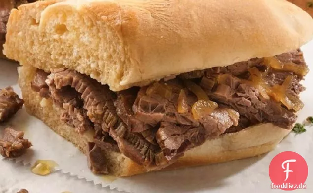 Slow-Cooker Einfache Französische Dip-Sandwiches