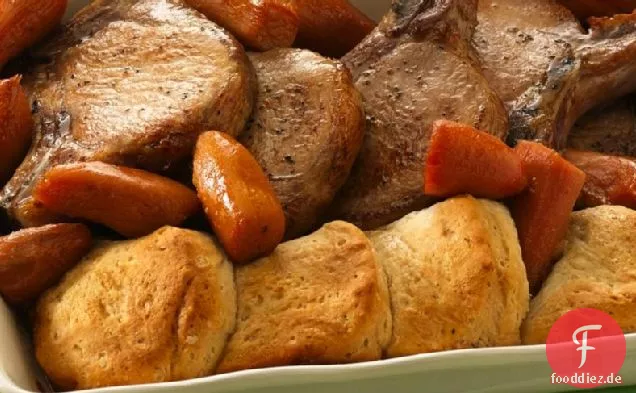 Ahorn Schweinekotelett Abendessen