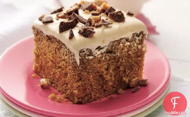 Kaffee-Toffee-Kuchen mit Karamell-Zuckerguss
