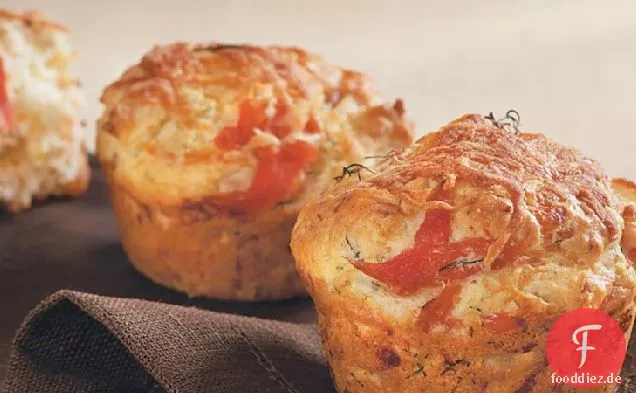 Geräucherter Lachs und Dill-Muffins