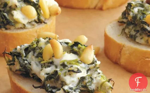 Spinat-und Parmesan-Crostini