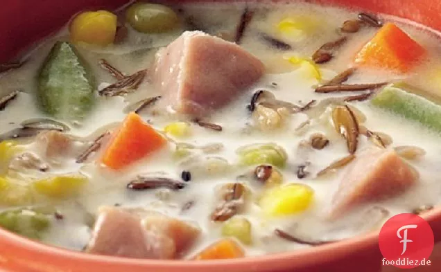 Slow-Cooker-Schinken und Wildreissuppe