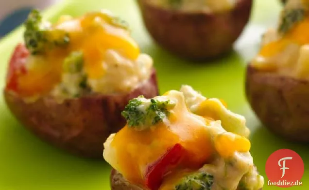 Zweimal gebackener Brokkoli und Käse Kartoffelbissen