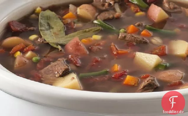 Slow-Cooker Gemüse Rindfleischsuppe