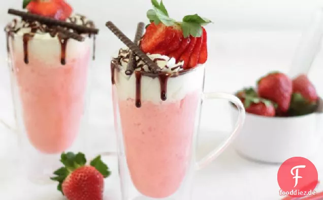 Mikrowelle Erdbeercreme Becher Kuchen für zwei