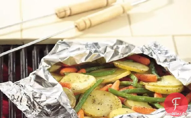 Gegrillte Garten Gemüse Medley Packs