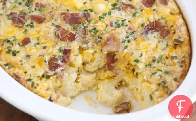 Blumenkohl und Speck Ei backen
