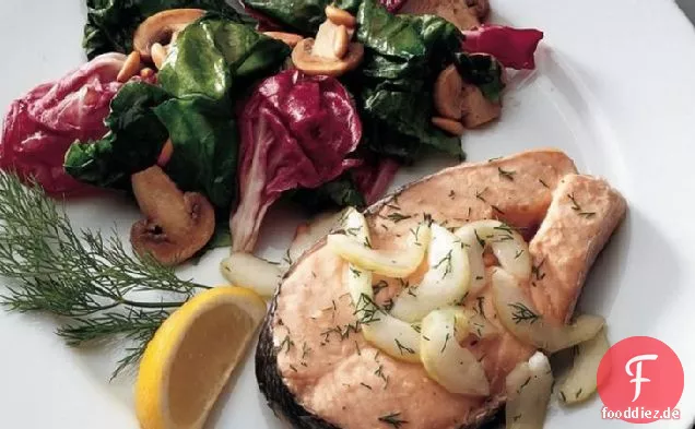 Warmes Grün mit Balsamico-Vinaigrette