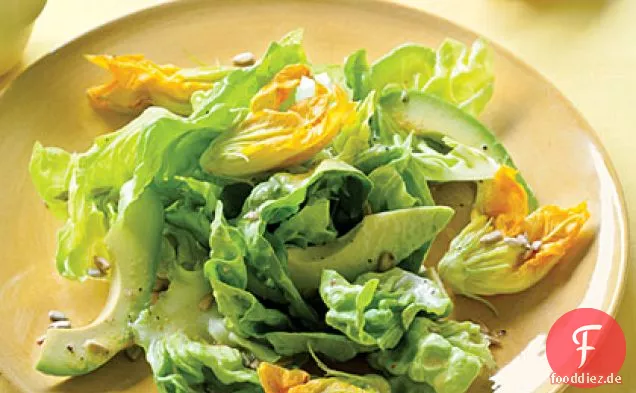 Squash-Blossom -, Avocado-und Butter-Salat