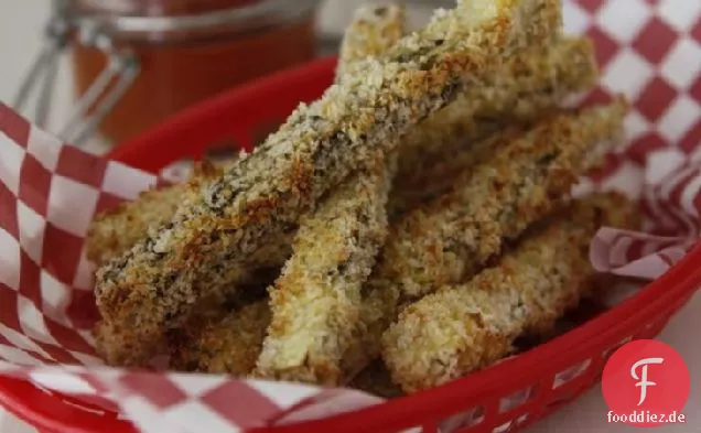Gebackene Auberginen Pommes Frites