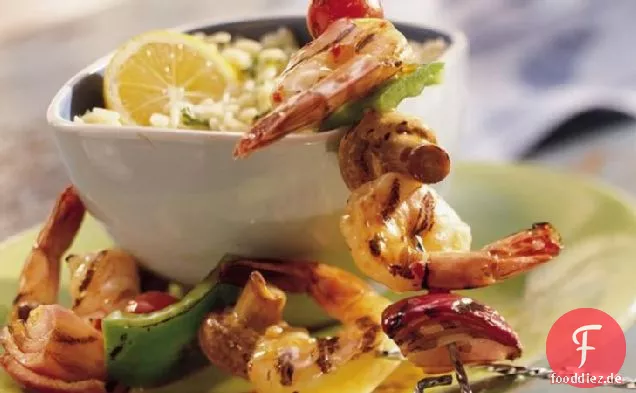 Gegrillte Garnelen Kabobs