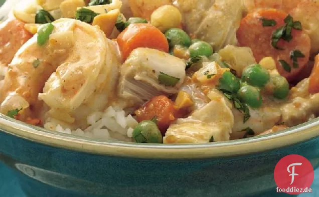 Slow-Cooker Thai Huhn und Garnelen