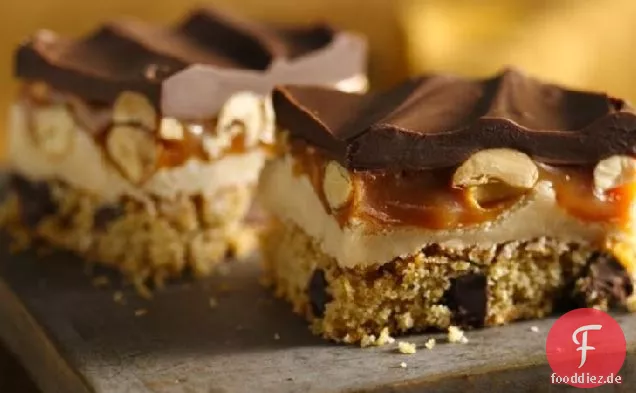 Glutenfreie Erdnussbutter Cookie Schokoriegel
