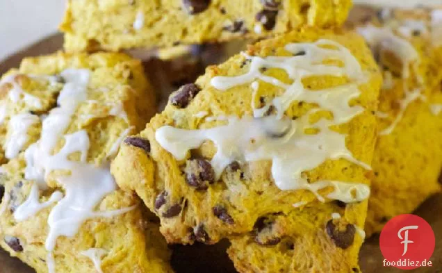 Kürbis Schokolade Chip Scones