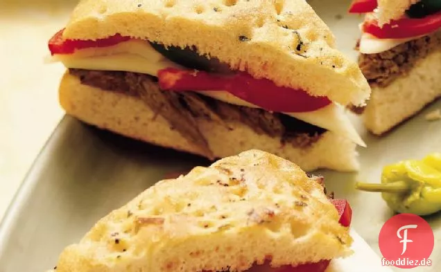 Einfache italienische Rindfleischsandwiches