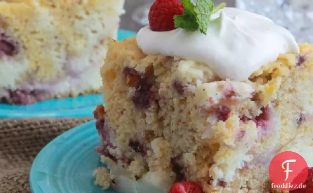Slow-Cooker Weiße Schokolade Himbeere und Sahnetorte