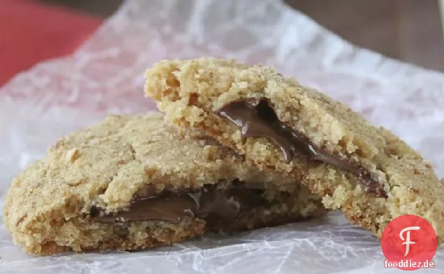 Erdnussbutter-Schokolade-Brezel Cookies