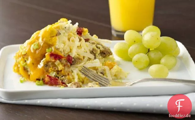 Slow-Cooker-Wurst-Ei-Frühstücksauflauf