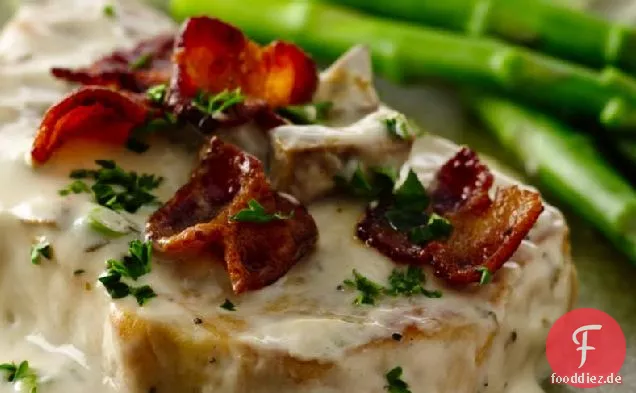 Cremige Pilz Schweinekoteletts