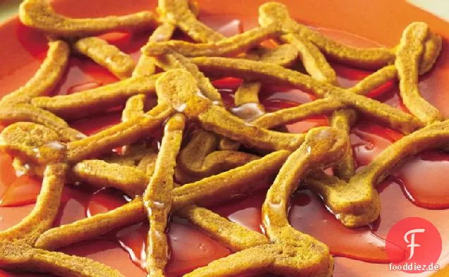 Spinnennetz Kürbis-Pfannkuchen