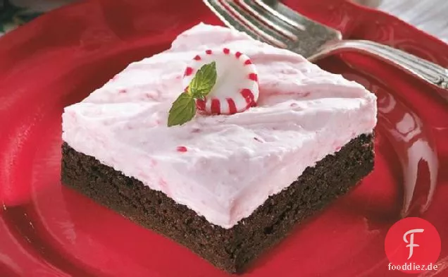 Cremiges Pfefferminz-Brownie-Dessert