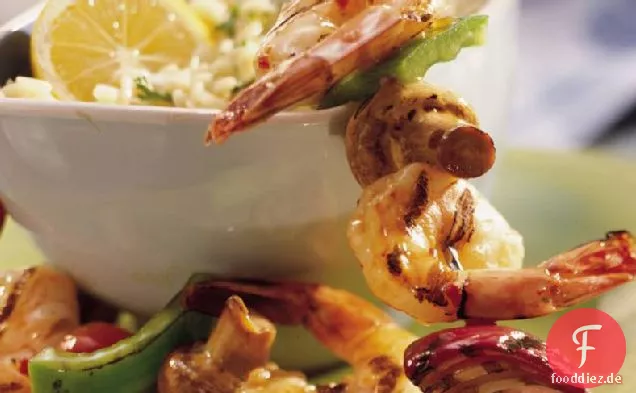 Gegrillte Garnelen Kabobs