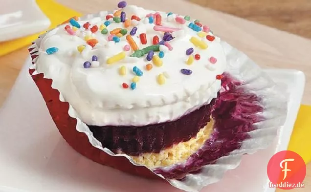 Zitrone Blaubeere Eis Cupcakes