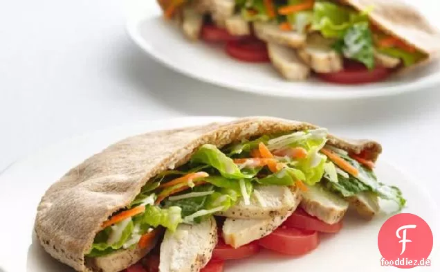 Gesundheit: Huhn Caesar Pitas