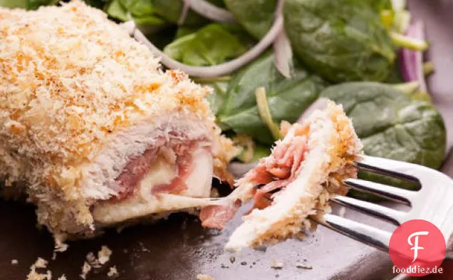 Hähnchenbrust Gefüllt mit Schinken und Gruyère-Käse (Chicken Cordon Bleu)