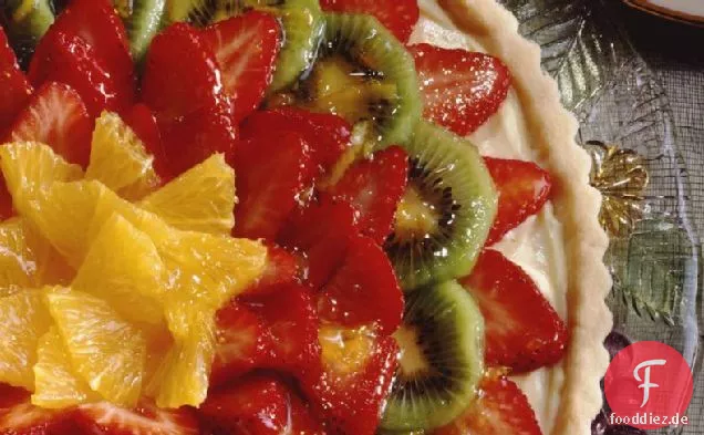 Orange-glasierte Erdbeertarte