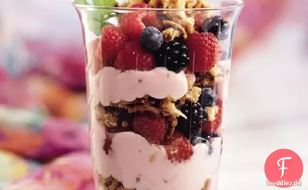 Mixed-Berry Butter Crunch Parfaits