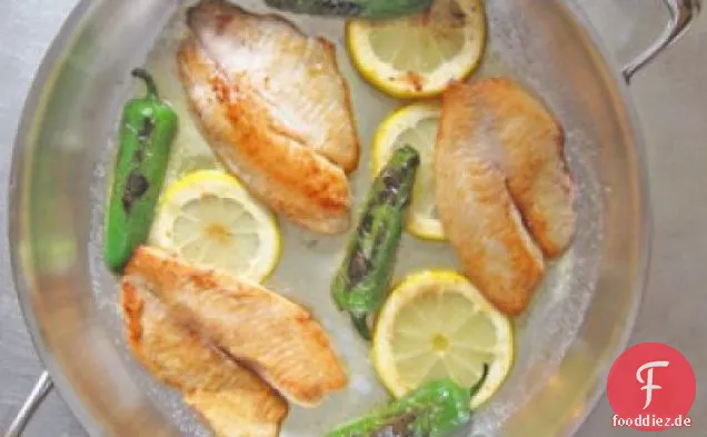Pfanne Sautierte Tilapia mit Zitrone und Jalapeno