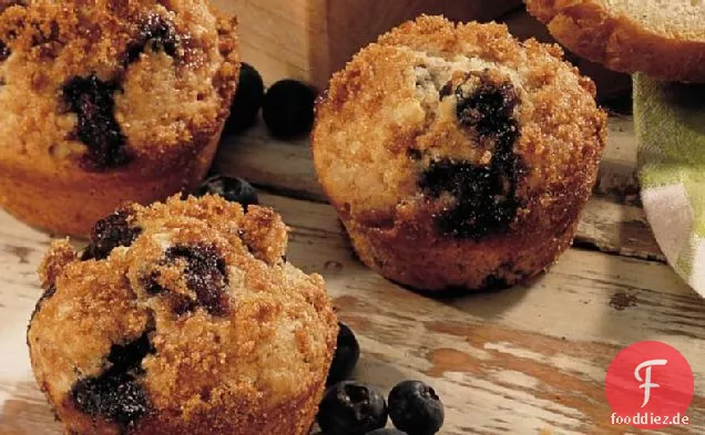 Aufgehellte Vollkorn-Blaubeer-Muffins