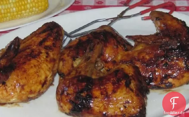 Bourbon-glasiertes gegrilltes Huhn