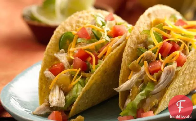 Zehn Minuten Chile Huhn Tacos