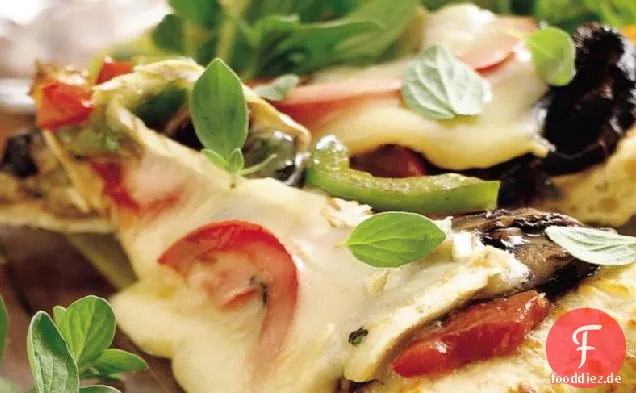 Portabella und Brie Vorspeise Pizza