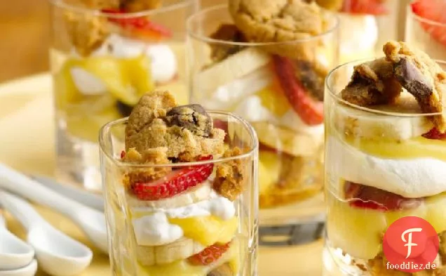 Erdnussbutter und Schokolade Chunk Trifle Shots