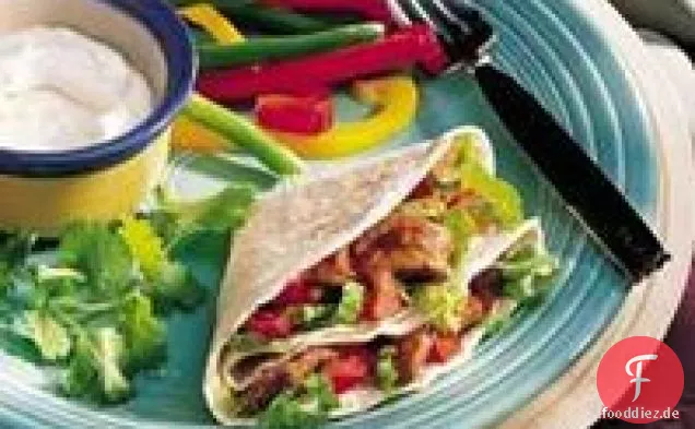Süß-würzige Rindfleisch-Fajitas