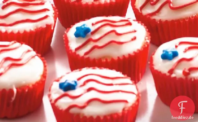 Sterne und Streifen-Cupcakes