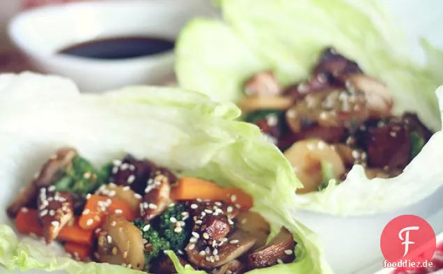 Teriyaki Huhn Salat Wraps