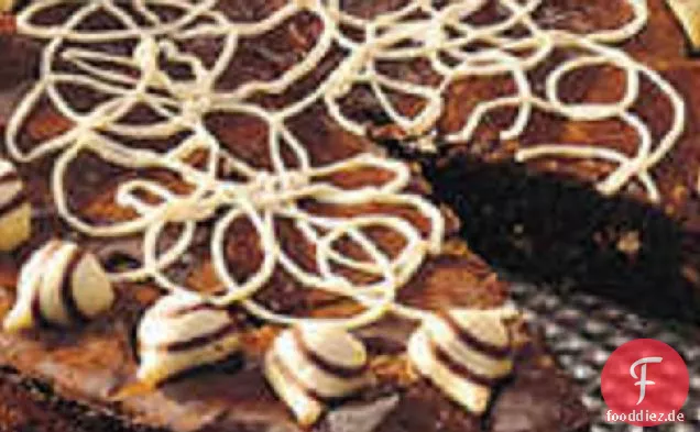 Weiße Süßigkeiten Brownies