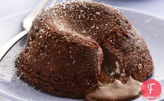 Geschmolzene Schokoladenkuchen