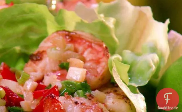 Lime Garnelen Salat Wraps