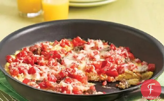 Kartoffel, Ei und Wurst Frittata