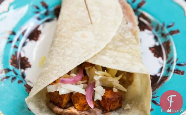 Bohnen- und Süßkartoffel-Burritos