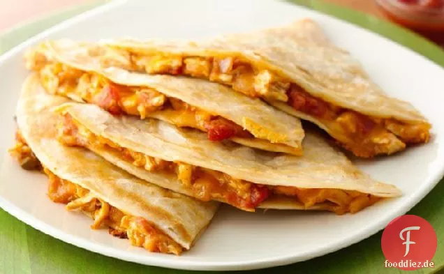 Huhn und Squash Quesadillas